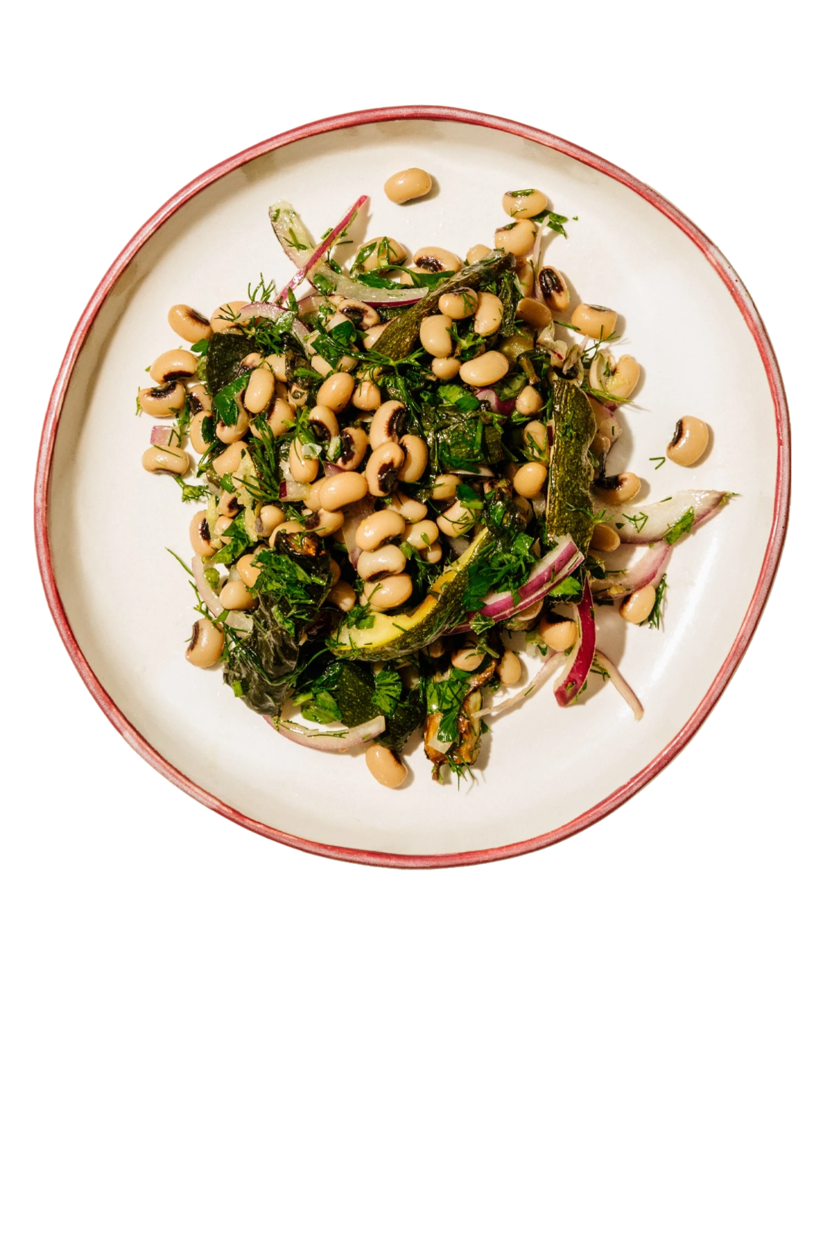 ızgara kabaklı kuru börülce salatası.