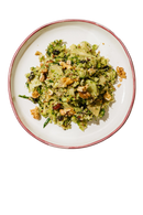 kinoalı çiğ brokoli salatası.