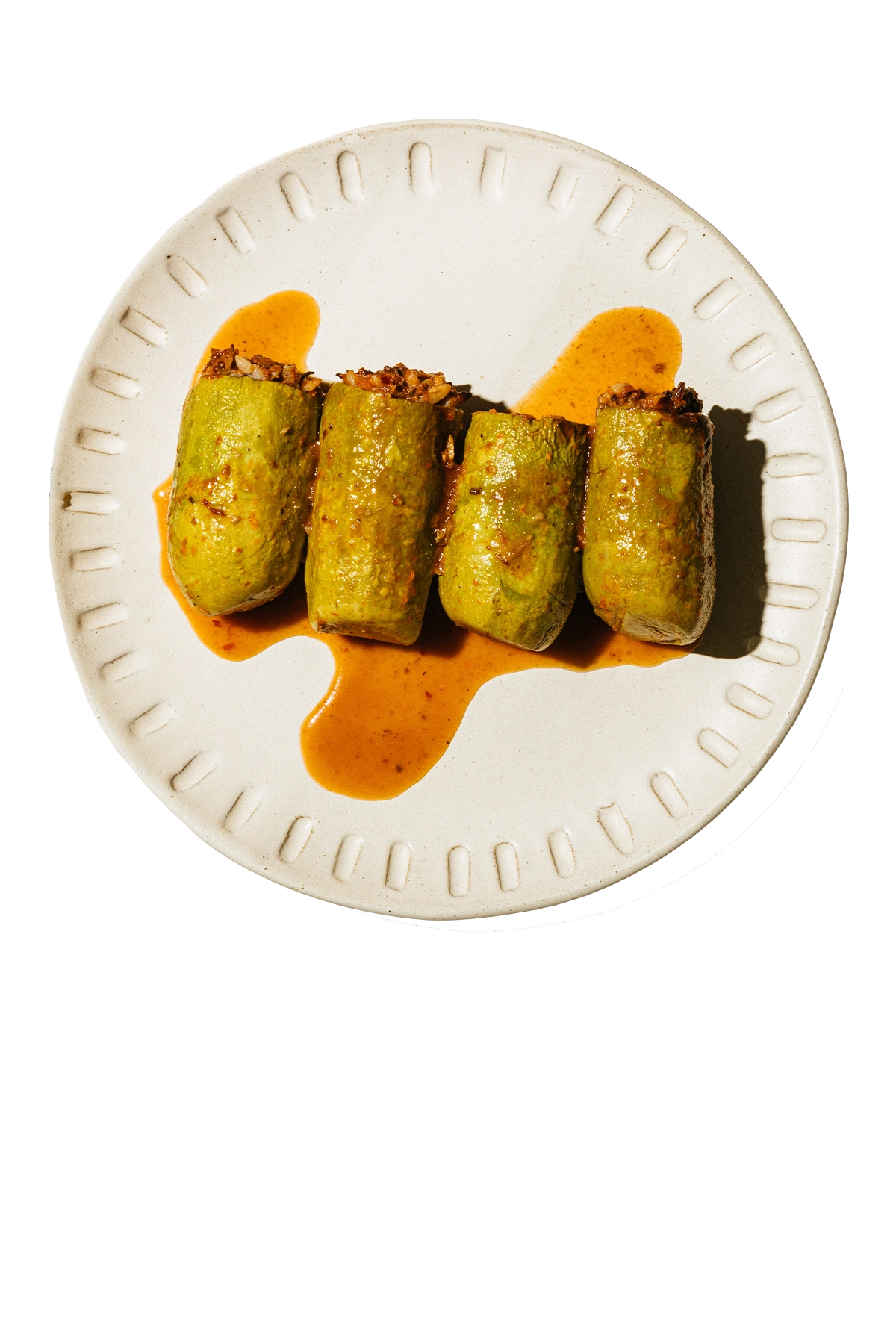 kıymalı kabak dolması.