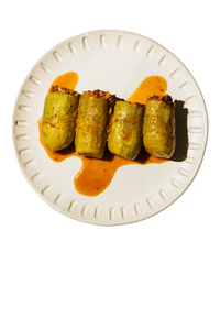 kıymalı kabak dolması.