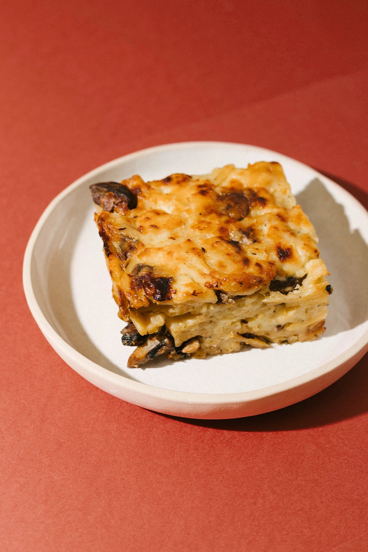 mantarlı fırın makarna.
